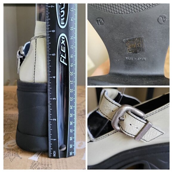 Free People Mayla WHT/ Black Patent Leather Platform Mary Janes- US SZ 7.5 - Picture 6 of 9